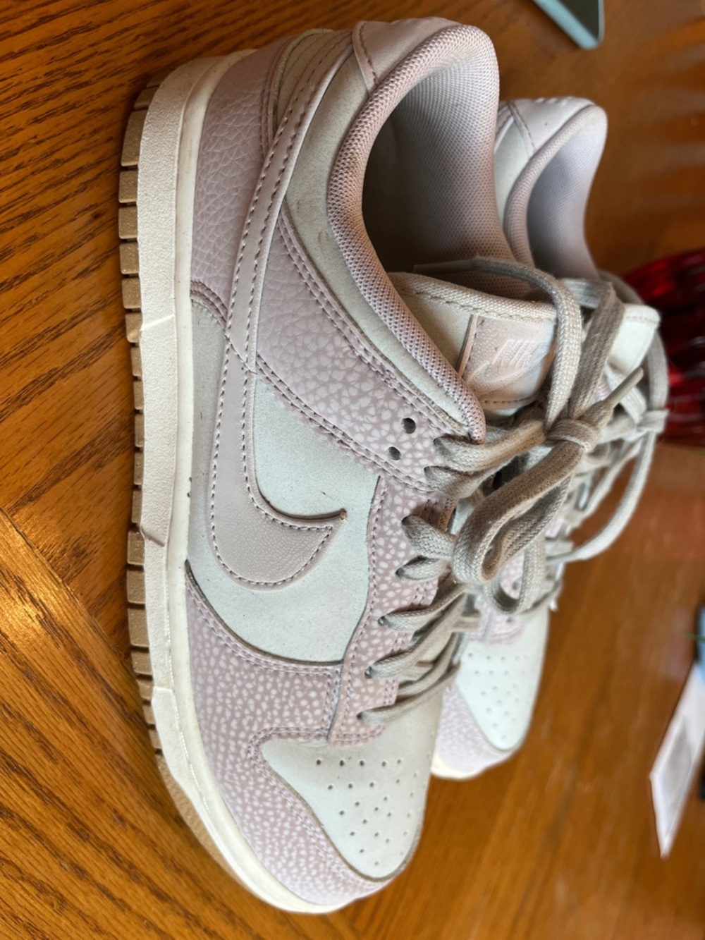 Nike Low-Top Sneakers in Blush Pink and Cream